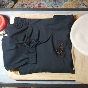 LOFT | Off-the-Shoulder Classic Black Dress